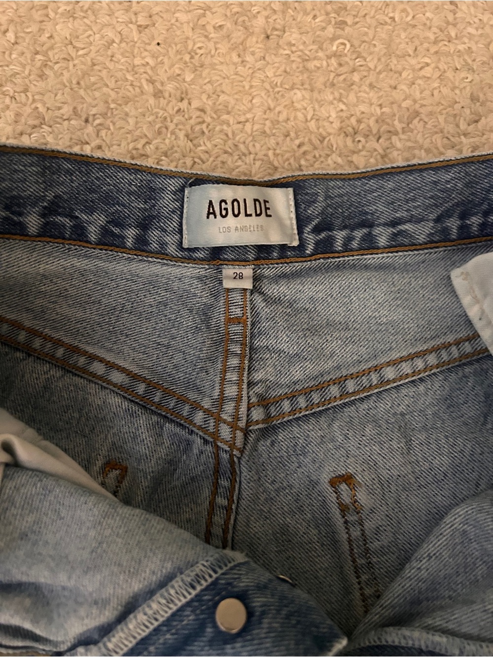 Agolde Riley High Rise Straight Crop Jeans 28 - Picture 6 of 9